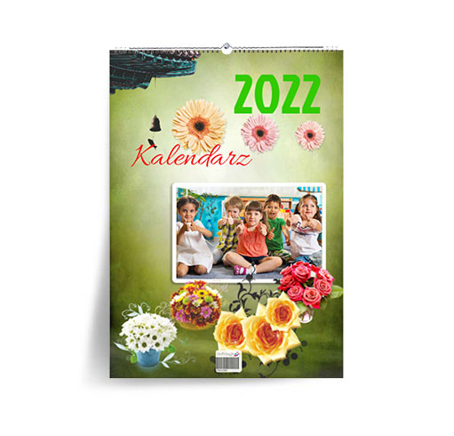 Kalendarz wiszący A4 Kwiaty