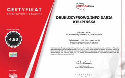 Certyfikat Rzetelności Płatniczej