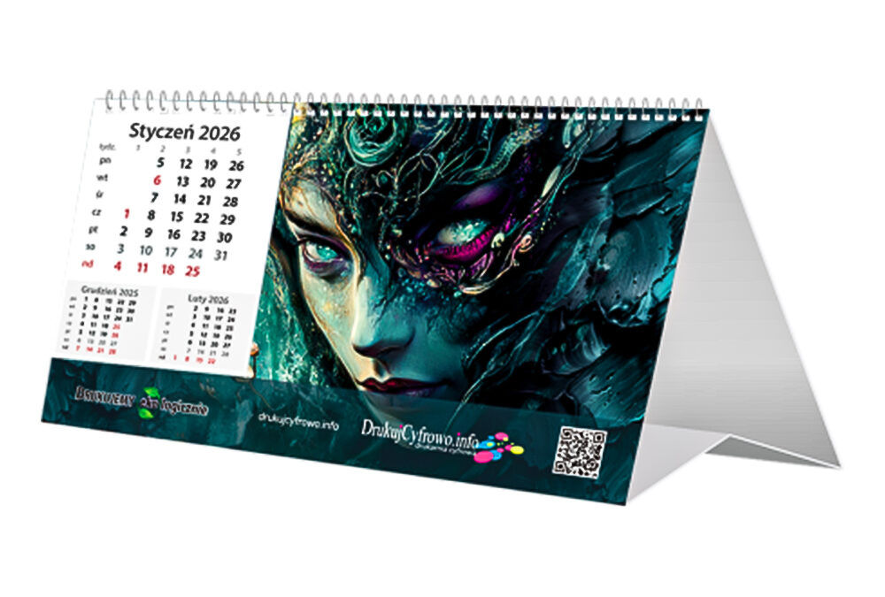 Kalendarz biurkowy U2 z indywidualnym stelażem