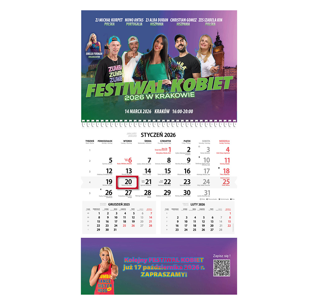 Kalendarz jednodzielny FK