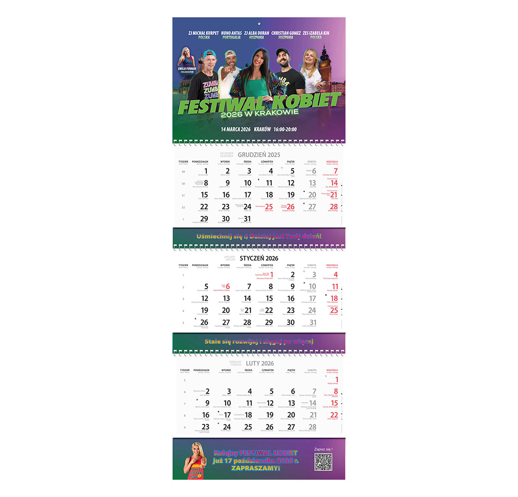 Kalendarz czterodzielny FK