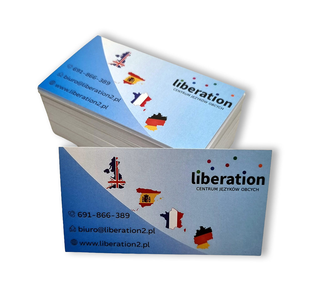 Wizytówki jednostronne