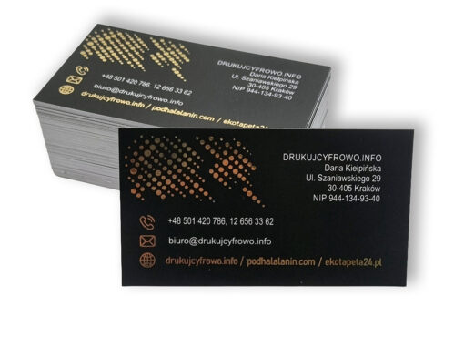 Wizytówki  złocone 3D